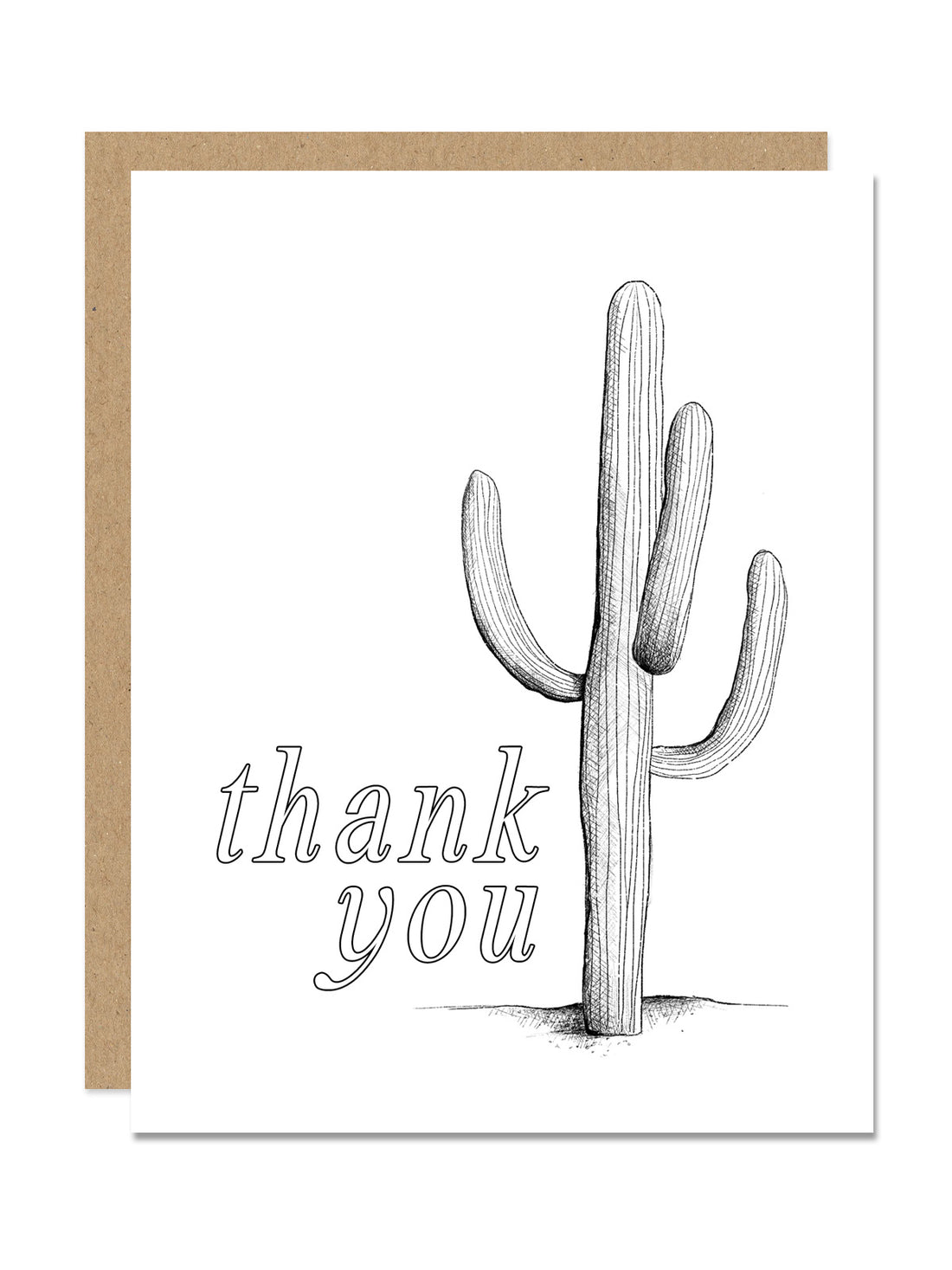 Cactus Thank You Card