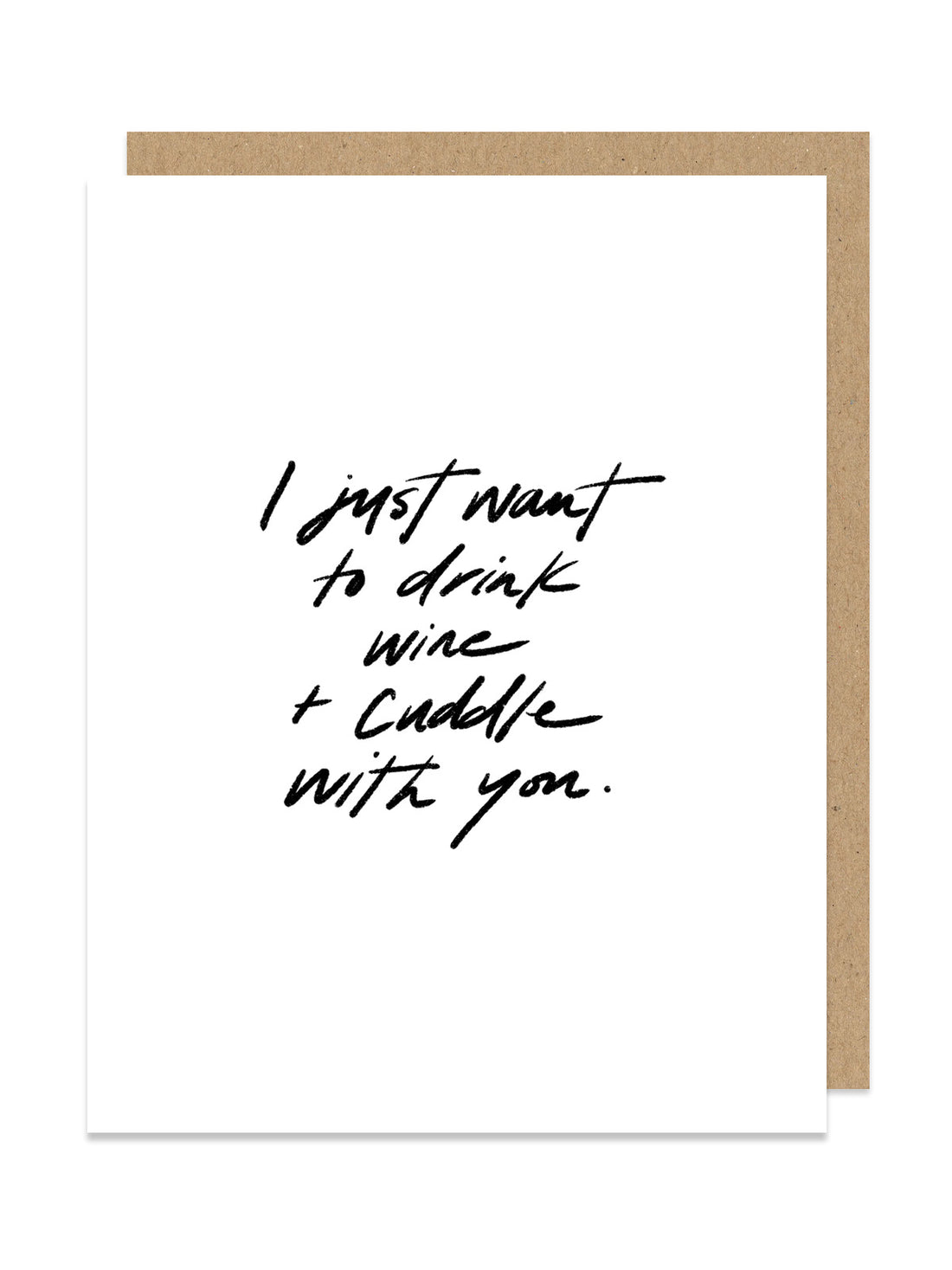 Drink Wine and Cuddle Card