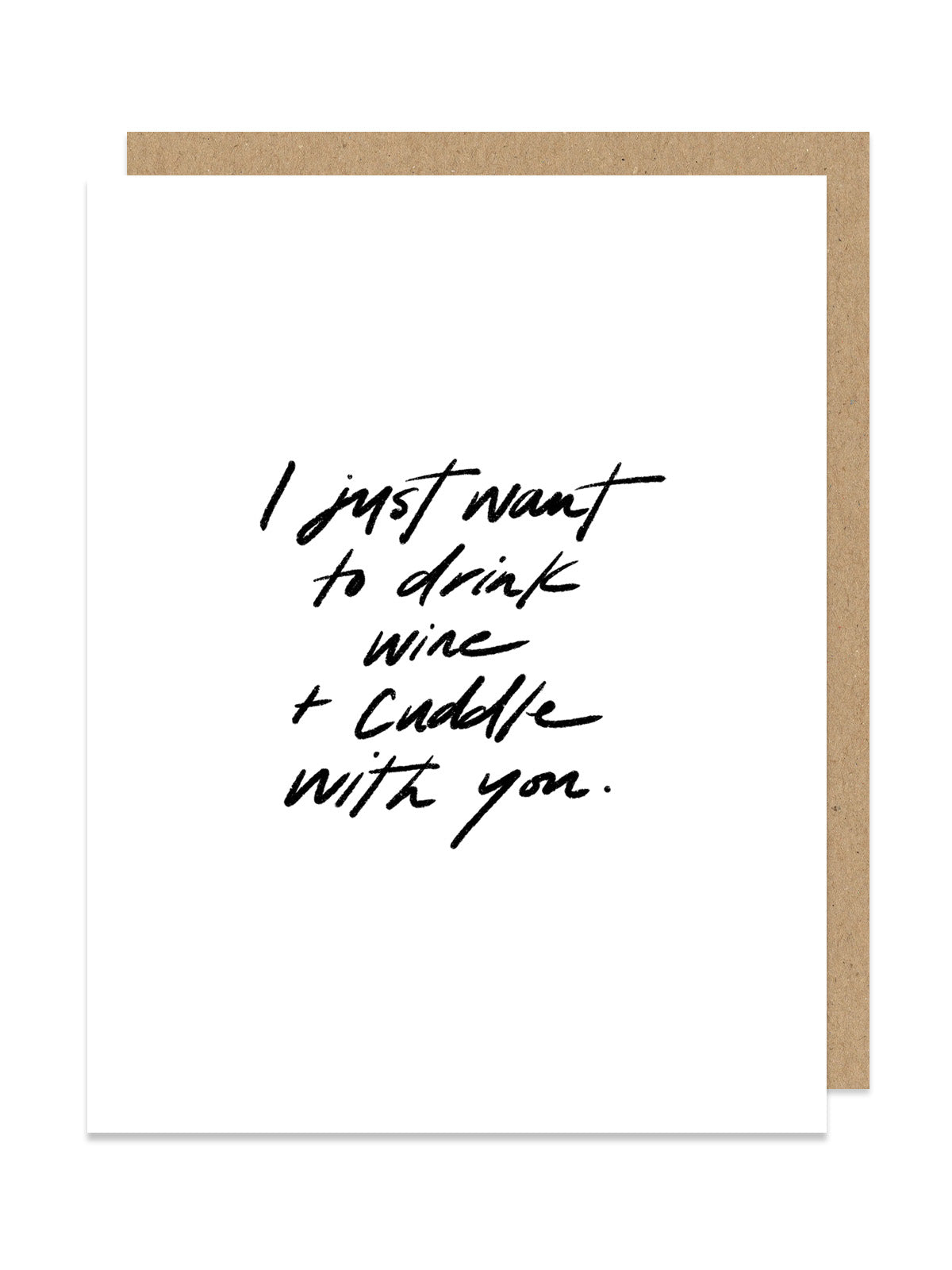 Drink Wine and Cuddle Card