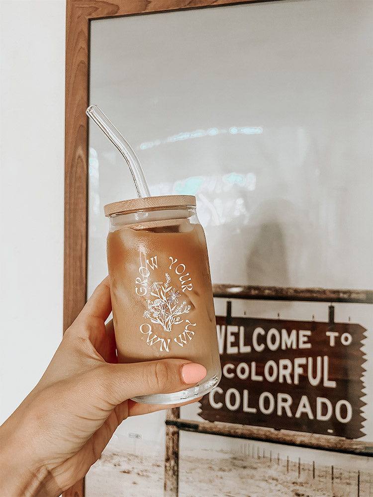 Grow Your Own Way Glass Cup