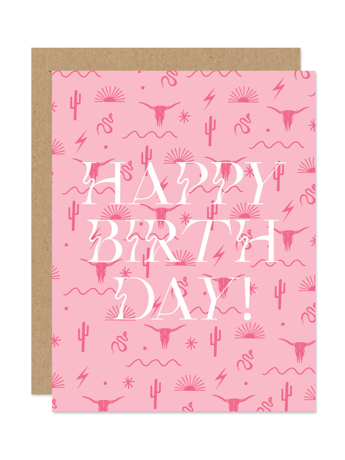 Pink Southwest Happy Birthday Card