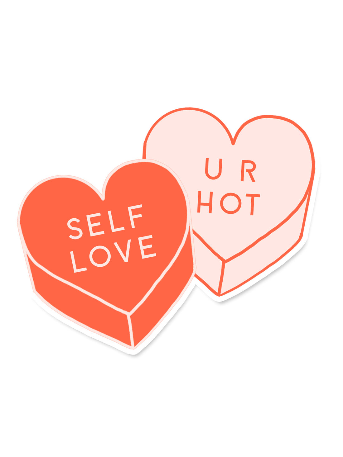 Candy Hearts Vinyl Sticker