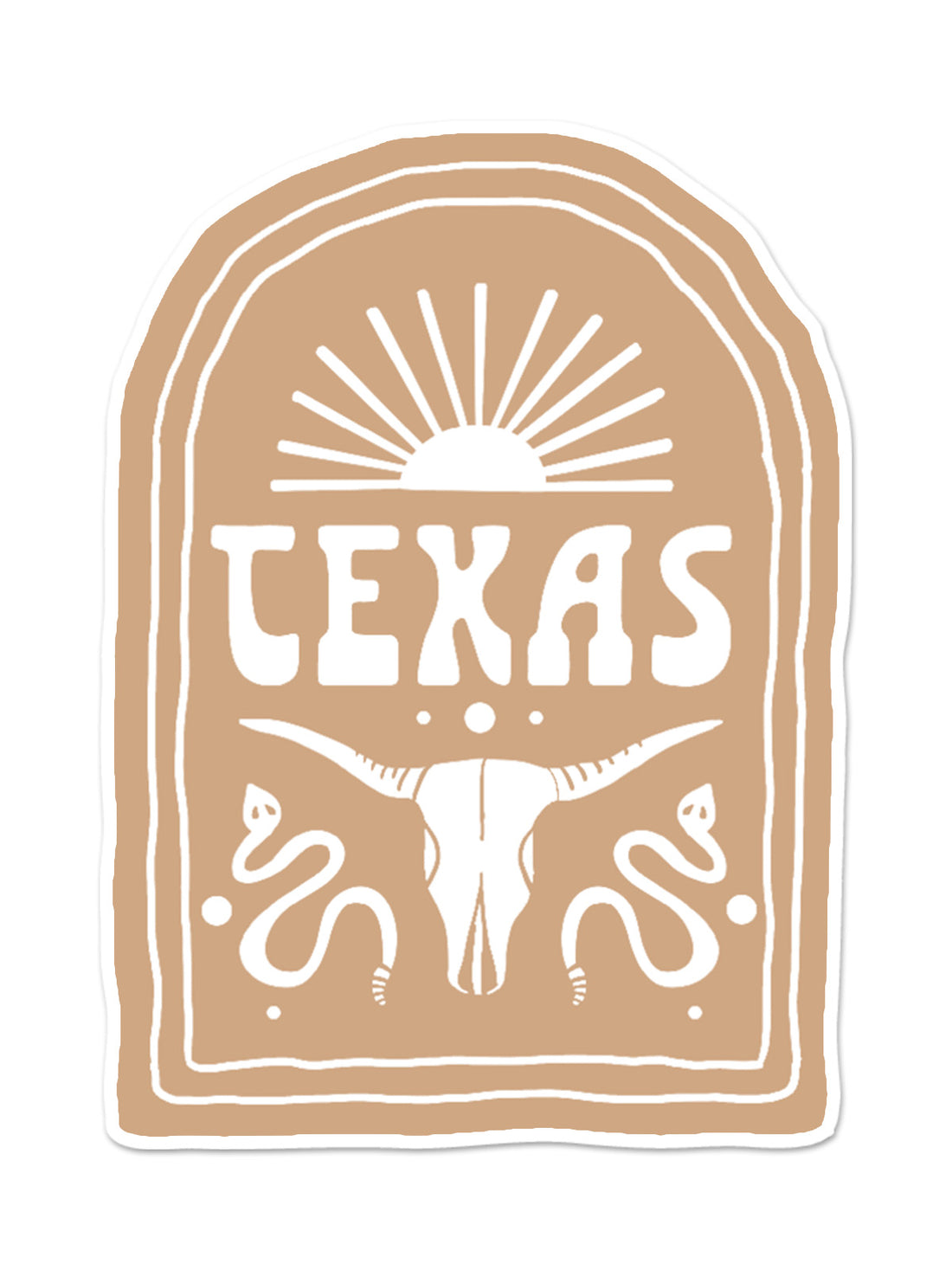 Texas Vinyl Sticker - Sand