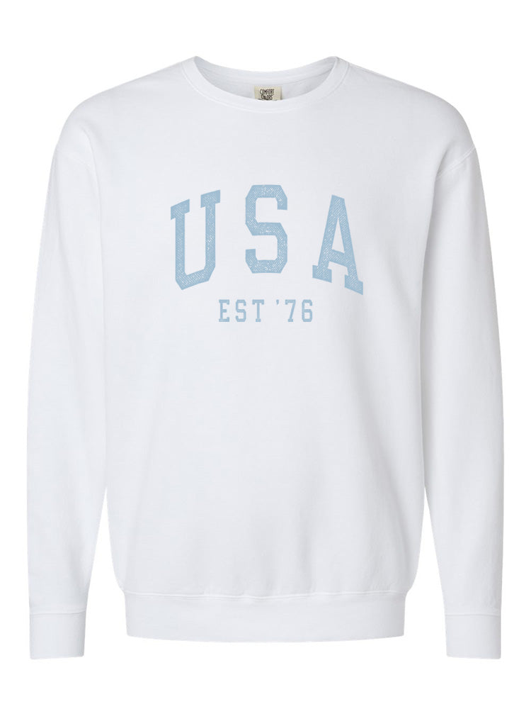 USA Crewneck Sweatshirt - White
