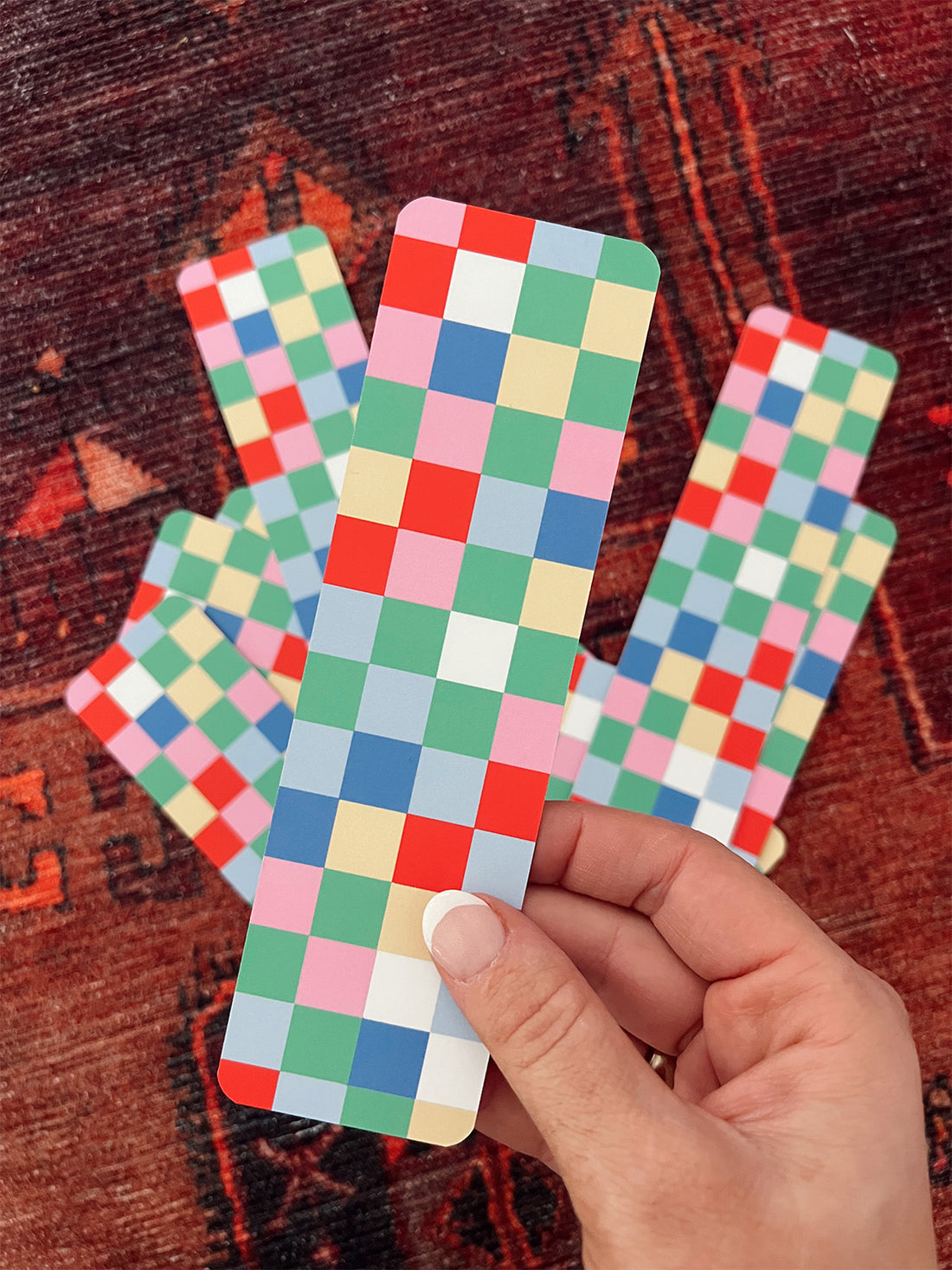 Checkered Bookmark - Multi-Colored