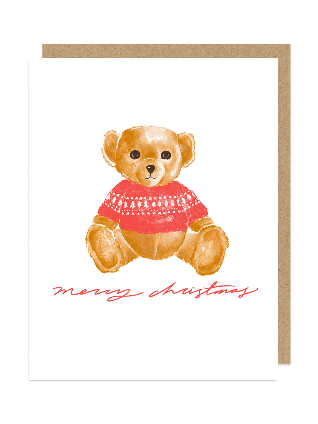 Teddy Bear Merry Christmas Card