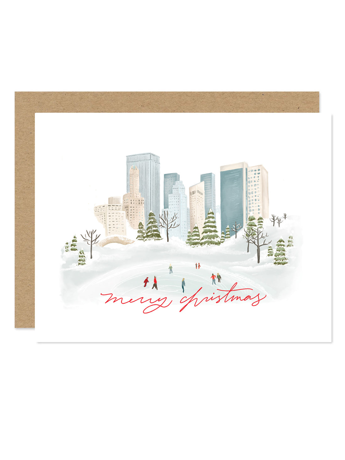 NYC Ice Rink Merry Christmas Card