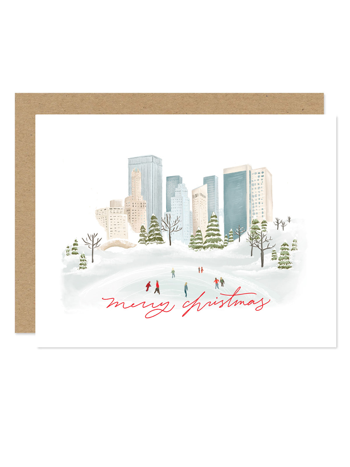NYC Ice Rink Merry Christmas Card