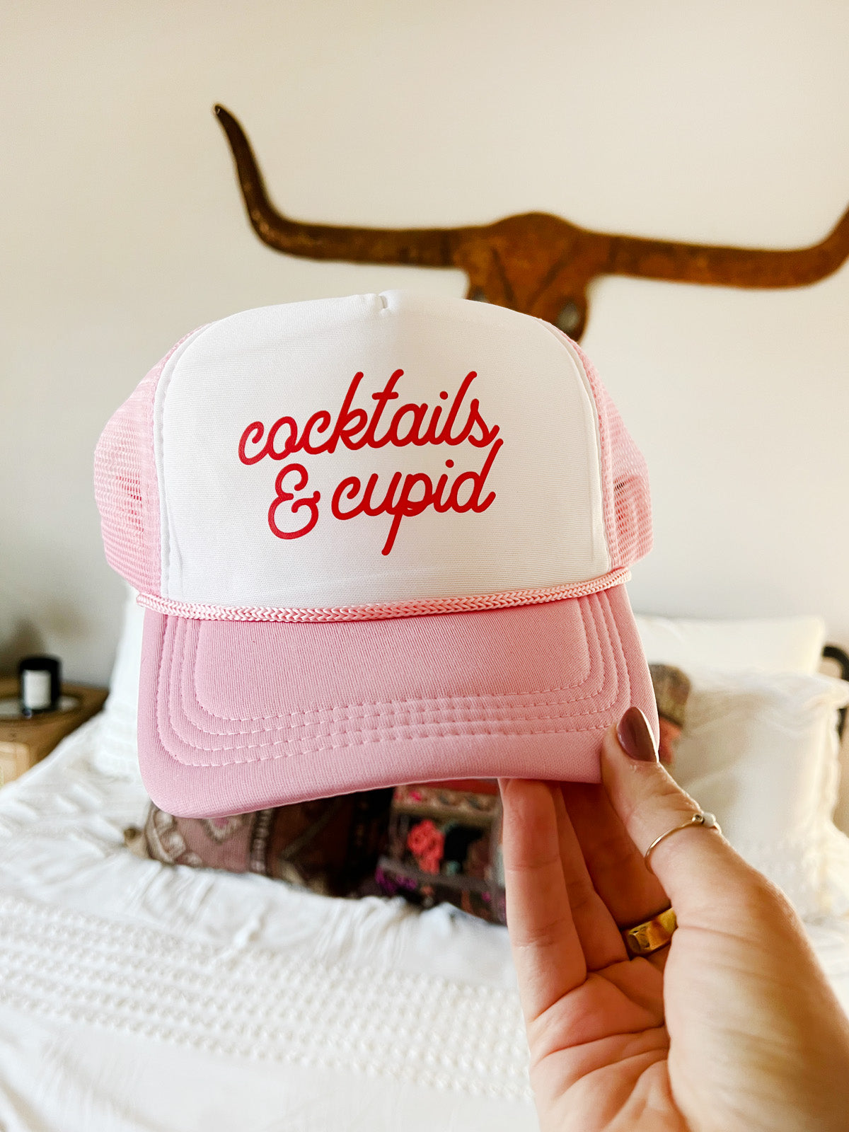 Cocktails & Cupid Trucker Hat