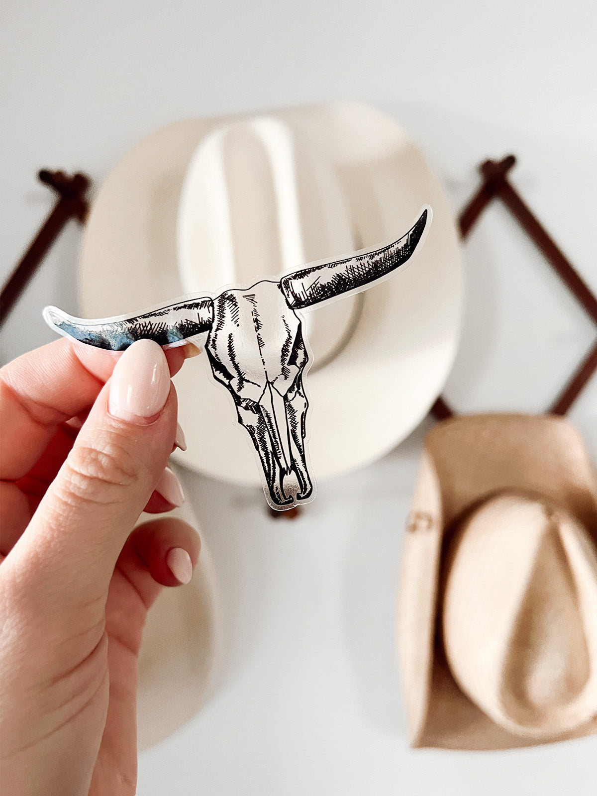 Longhorn Skull Vinyl Sticker