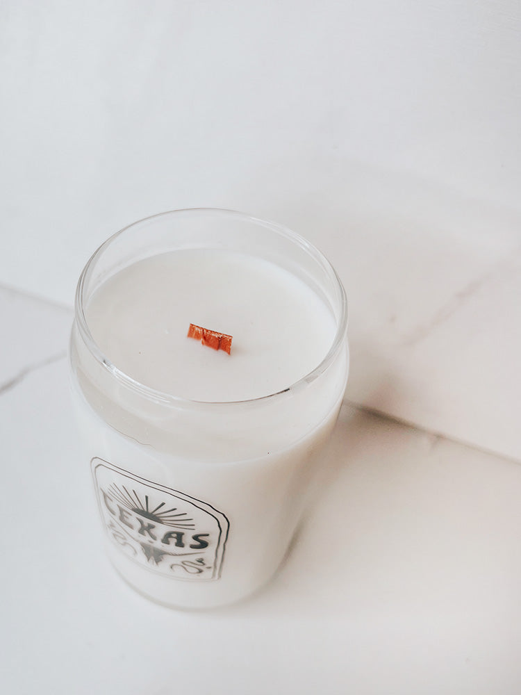 Texas Glass Candle