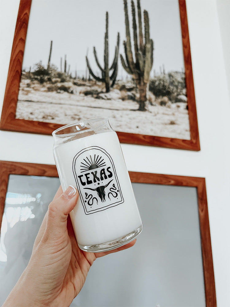 Texas Glass Candle