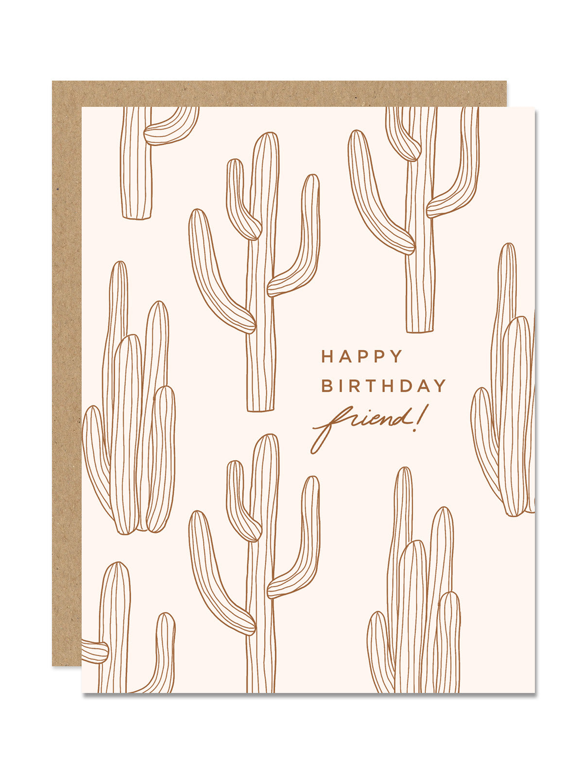 Cactus Happy Birthday Friend Card