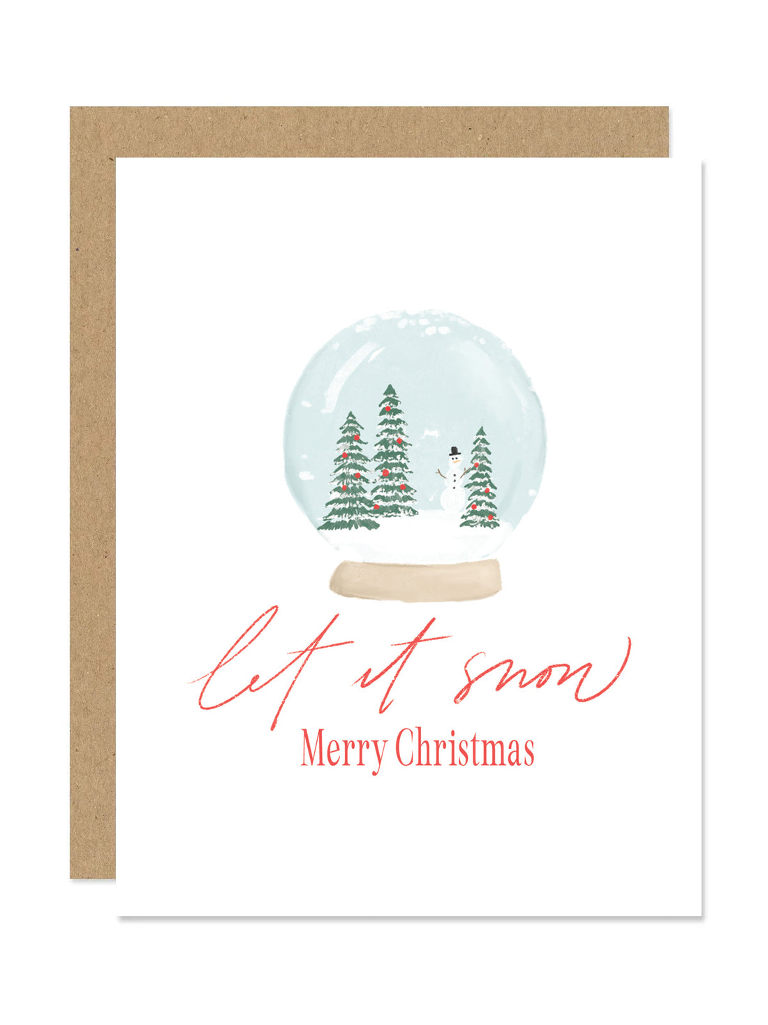 Let it Snow Snow Globe Christmas Card