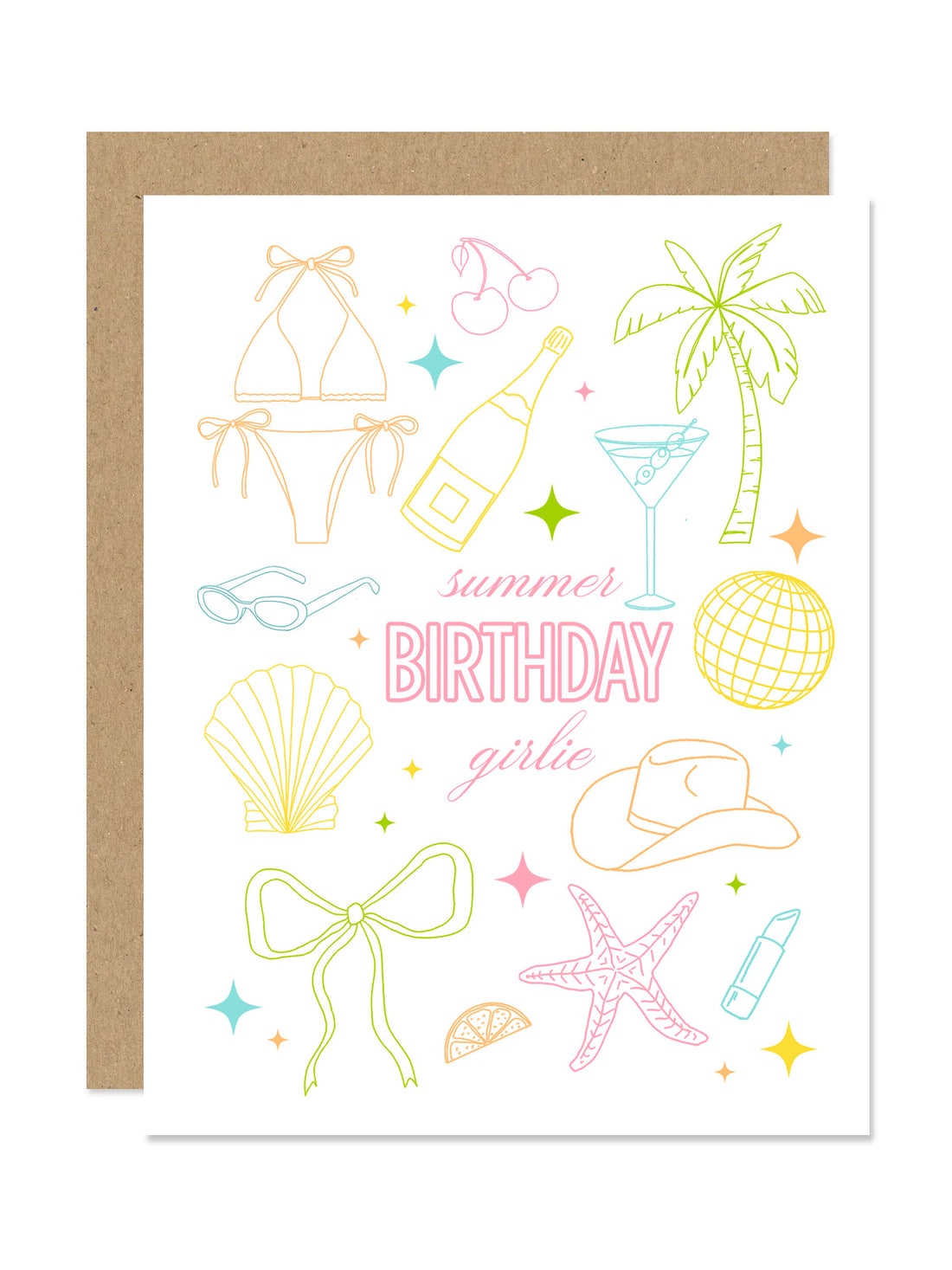 Summer Birthday Girlie Card