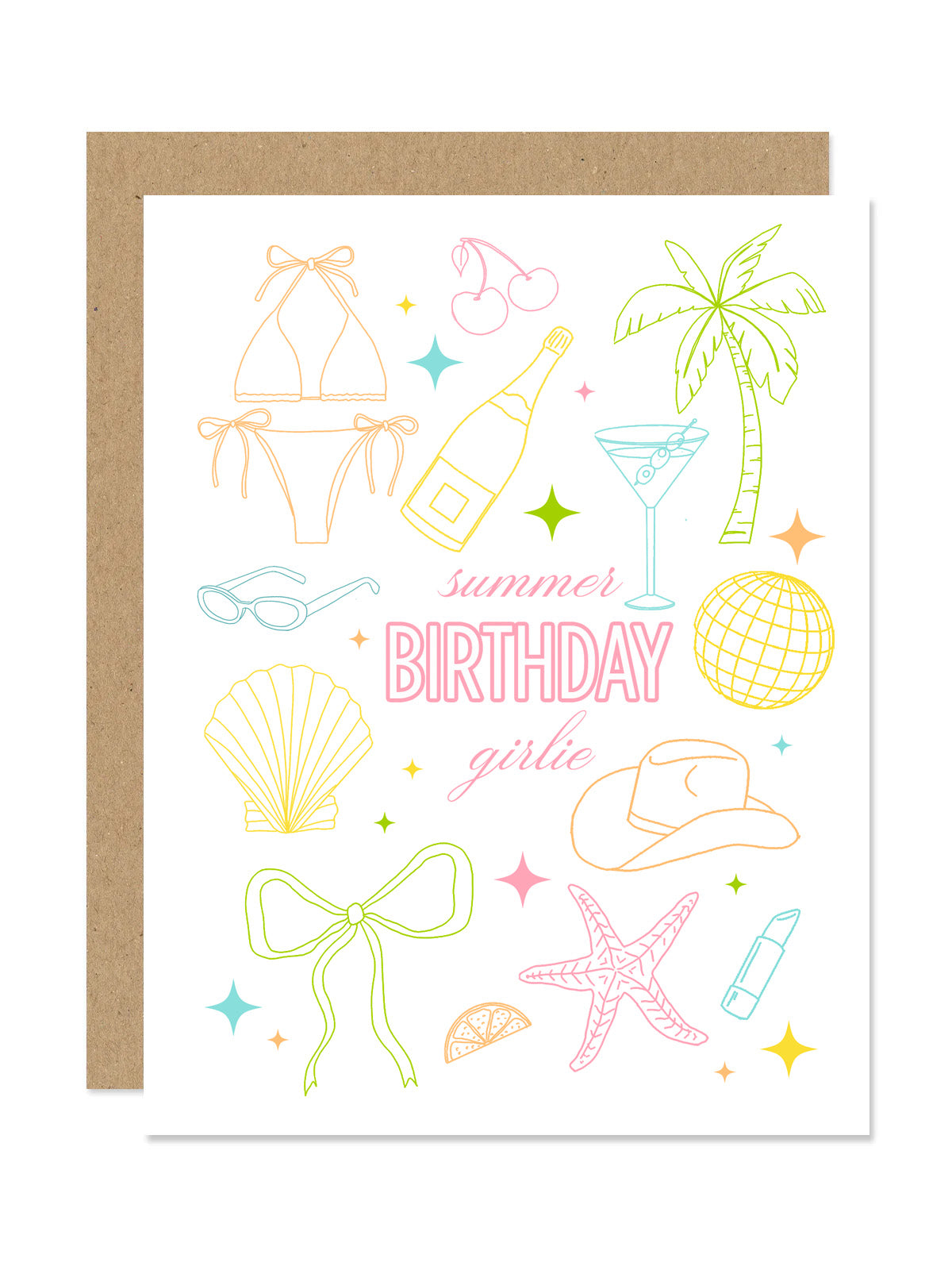 Summer Birthday Girlie Card