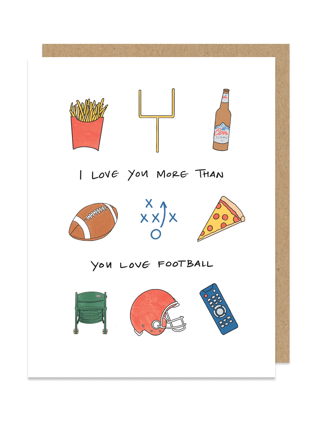 I Love You More Than Football Card