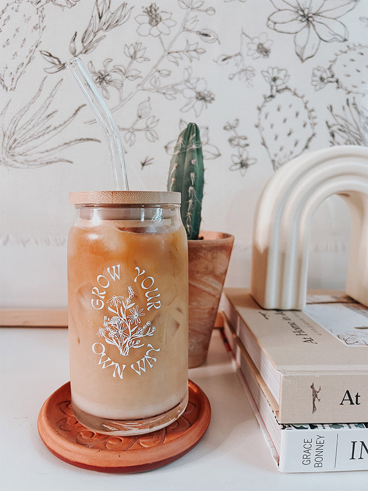 Grow Your Own Way Glass Cup