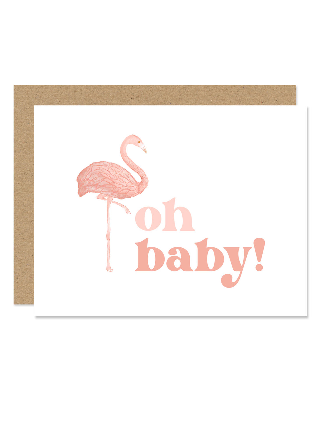 Oh Baby Flamingo Card