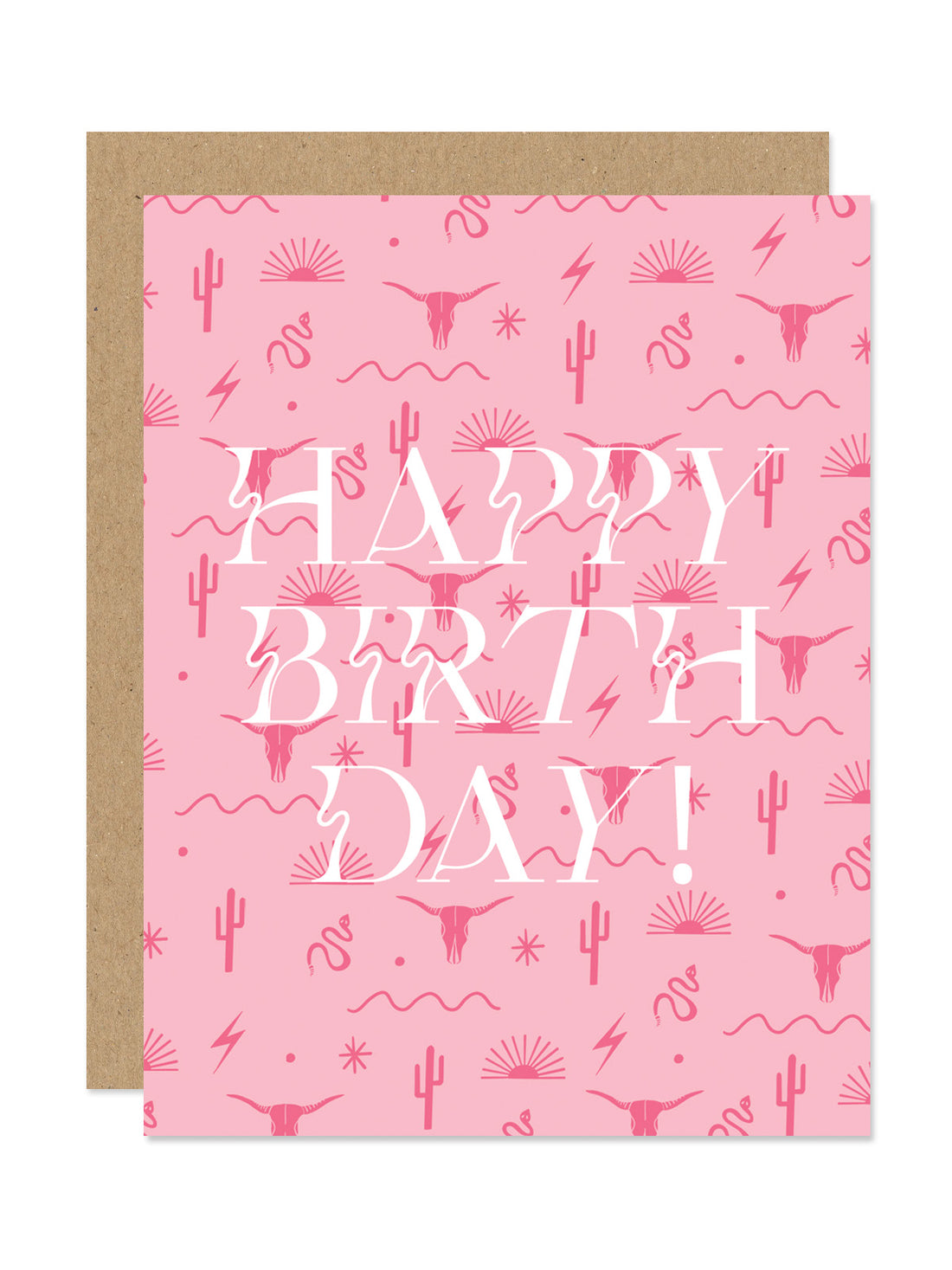 Pink Southwest Happy Birthday Card