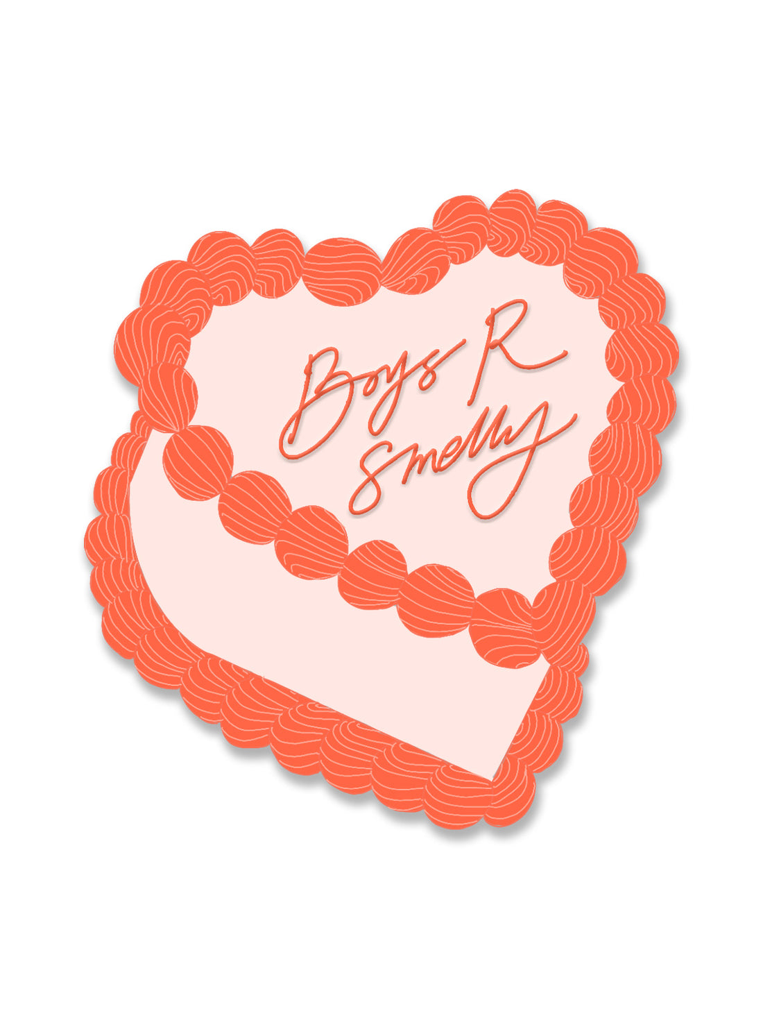 Boys R Smelly Cake Vinyl Sticker