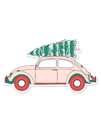 Christmas VW Vinyl Sticker