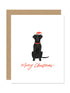 Dog Merry Christmas Card