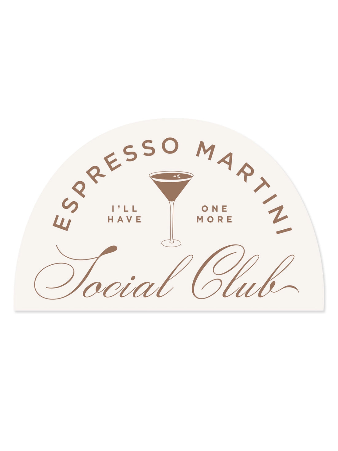 Espresso Martini Social Club Vinyl Sticker