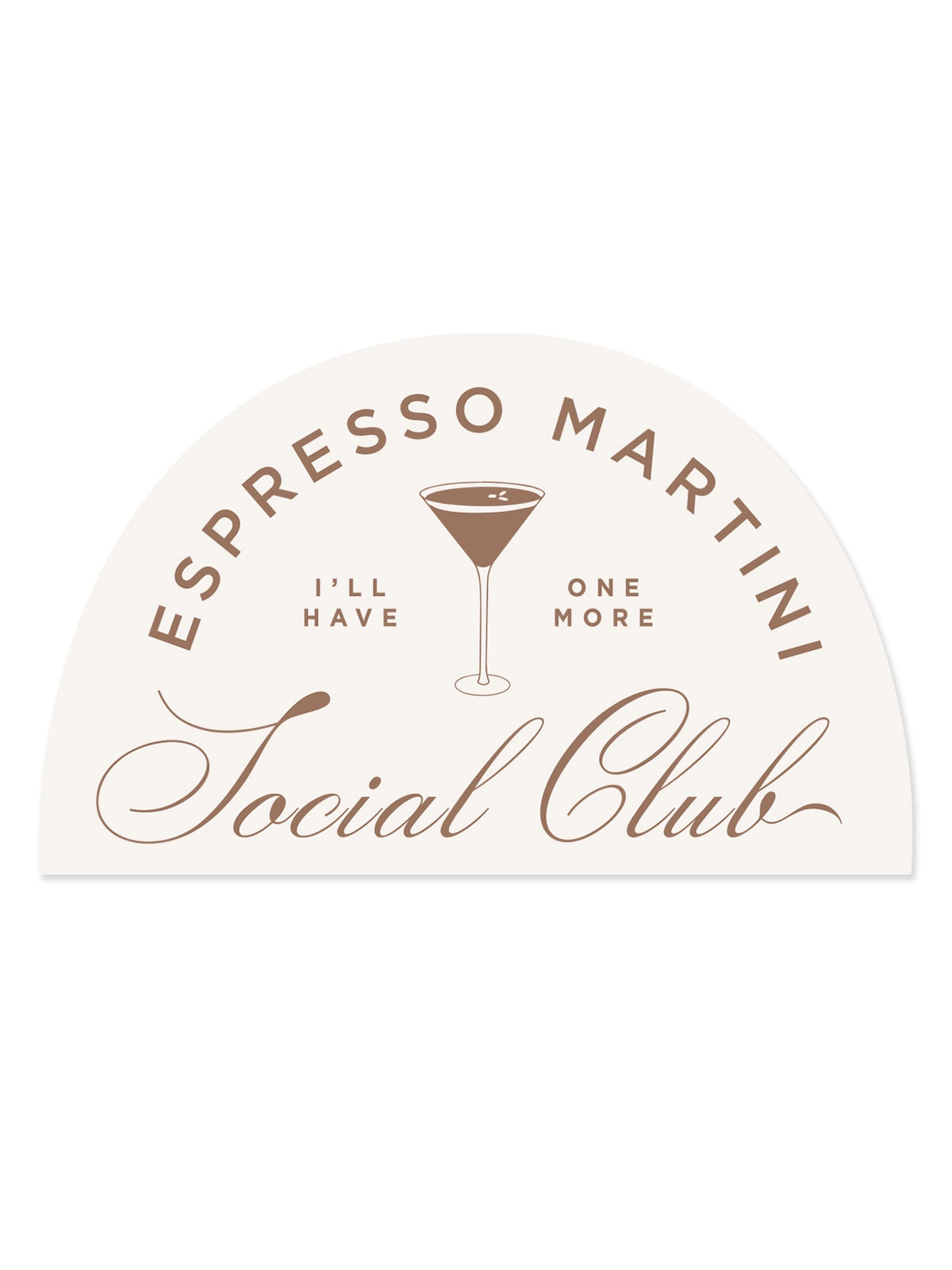 Espresso Martini Social Club Vinyl Sticker