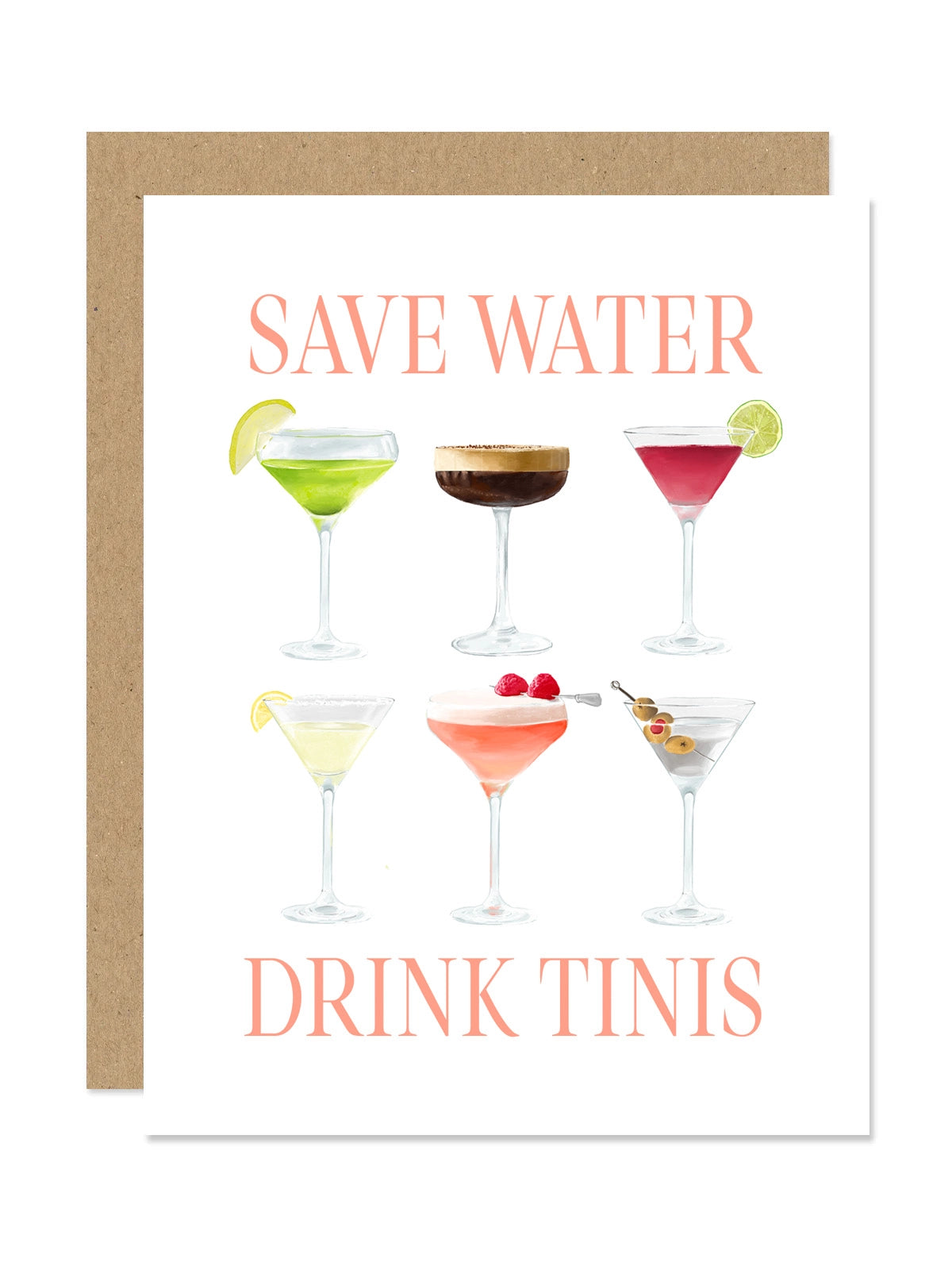 Save Water Drink Tinis Card