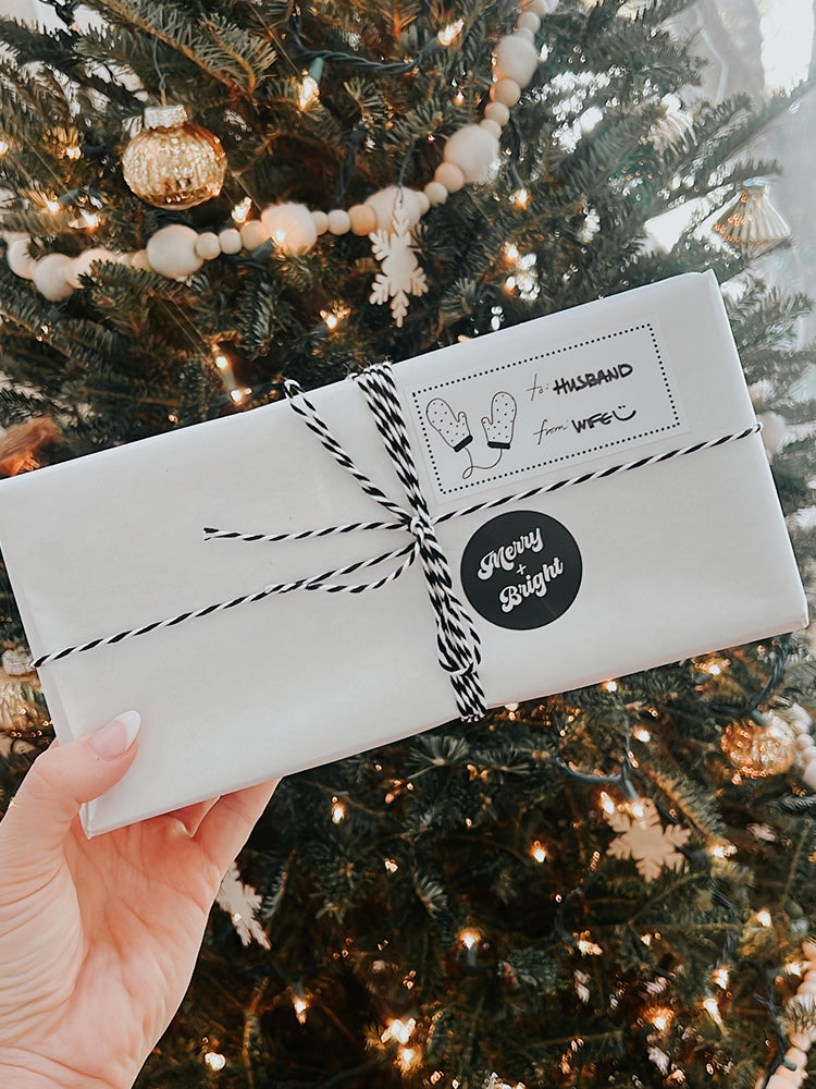 Black + White Gift Sticker Set