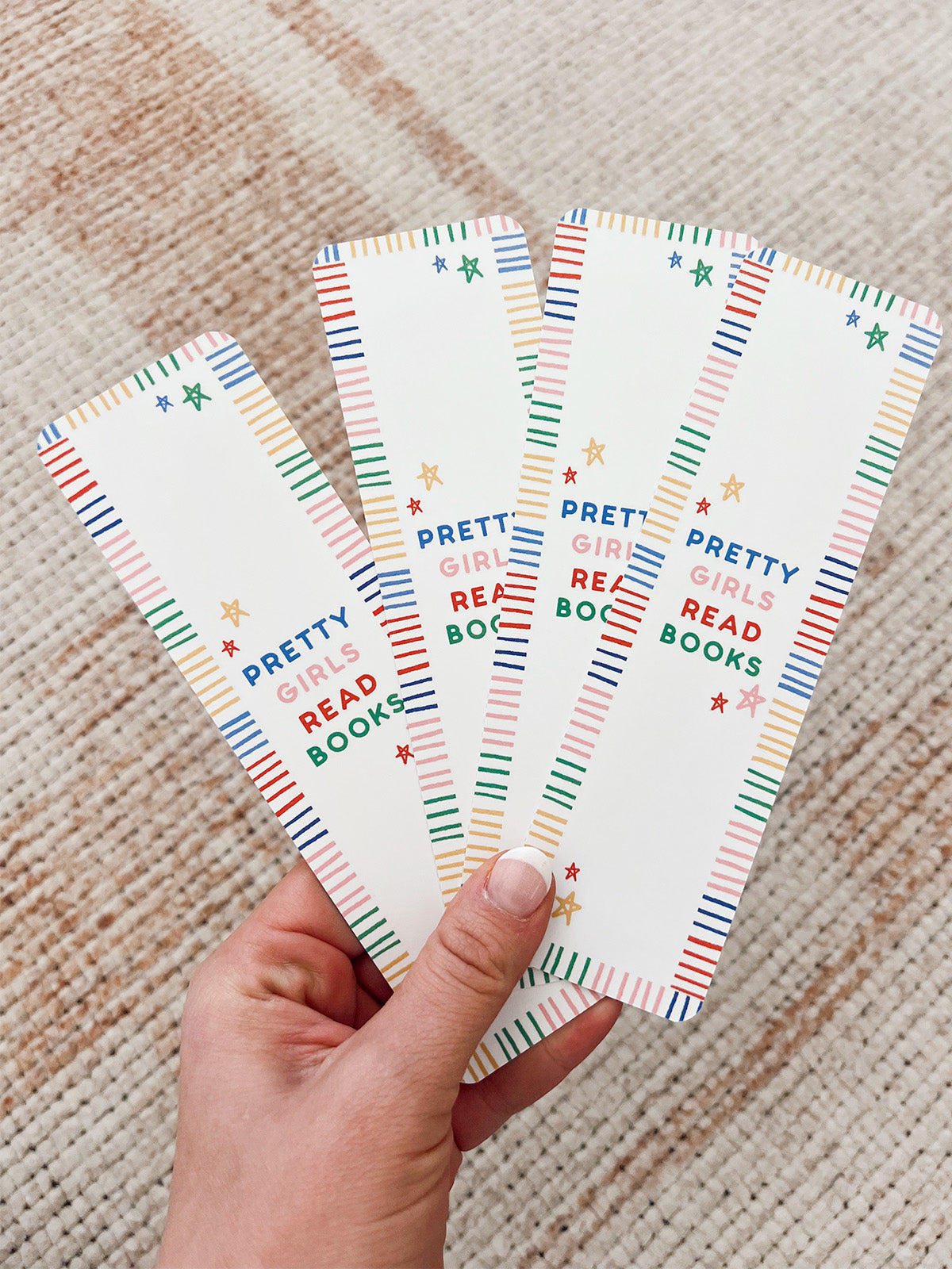 "Pretty Girls Read Books" Colorful Bookmark