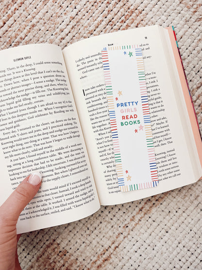 "Pretty Girls Read Books" Colorful Bookmark
