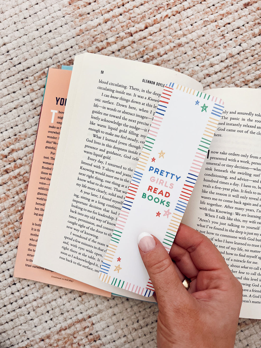 "Pretty Girls Read Books" Colorful Bookmark