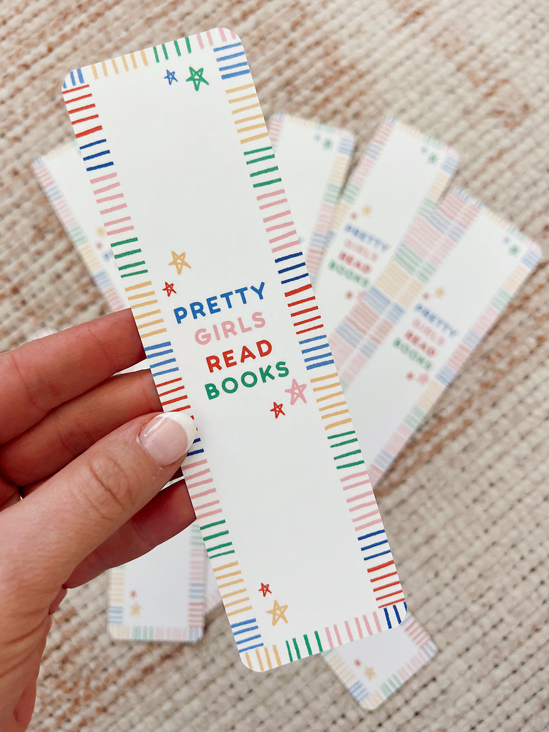 "Pretty Girls Read Books" Colorful Bookmark