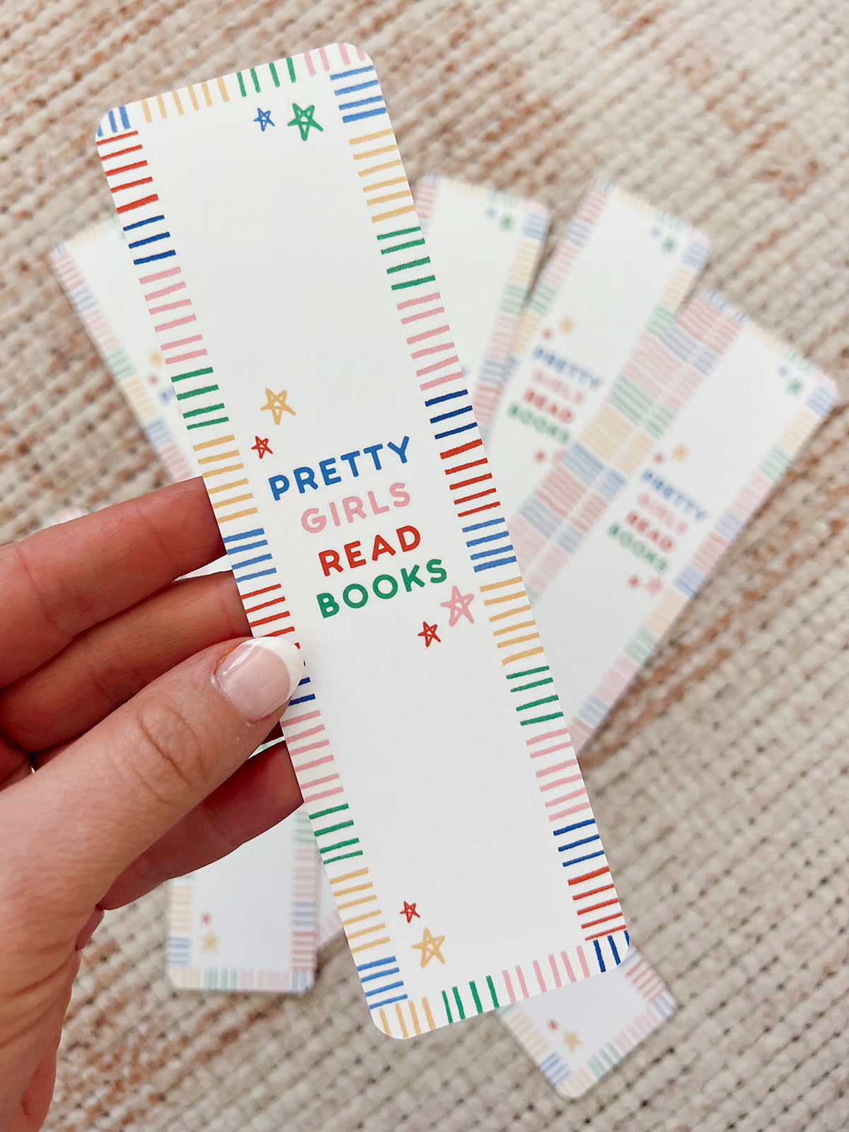 "Pretty Girls Read Books" Colorful Bookmark