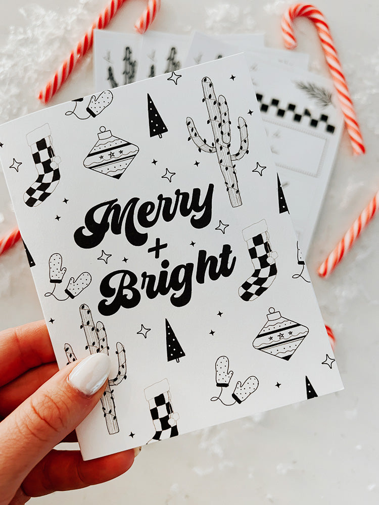 Merry + Bright Card - Black