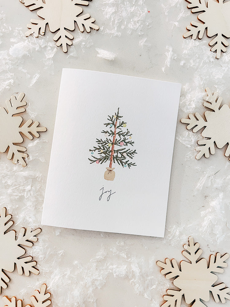 Joy Christmas Tree Card