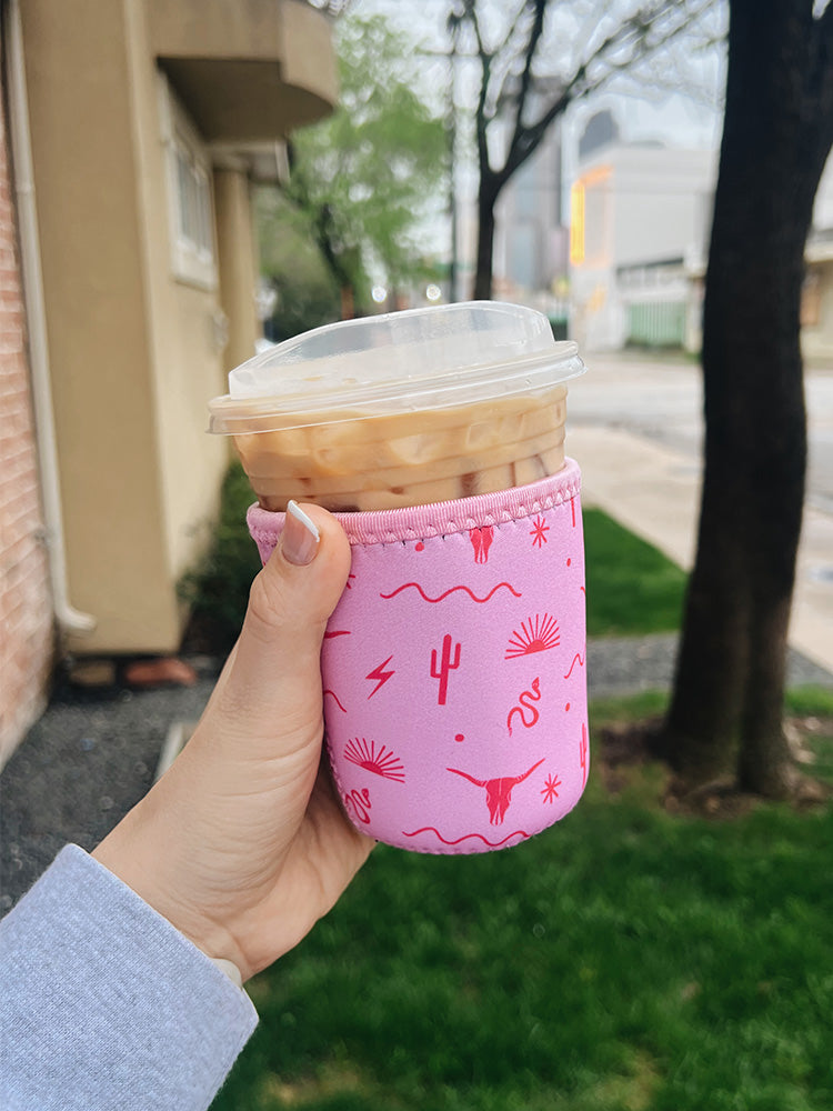 Pink Southwest Iced Coffee Sleeve