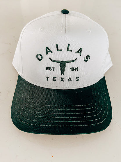 Embroidered Dallas Texas Hat - Green