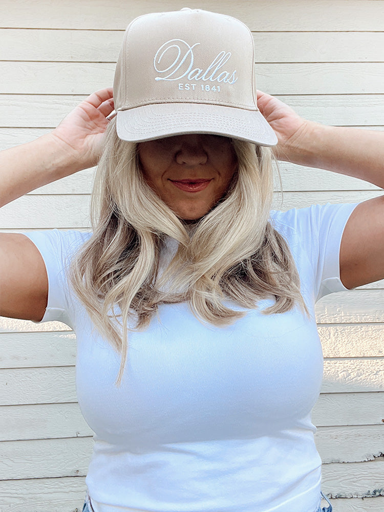 Embroidered Dallas Hat - Tan