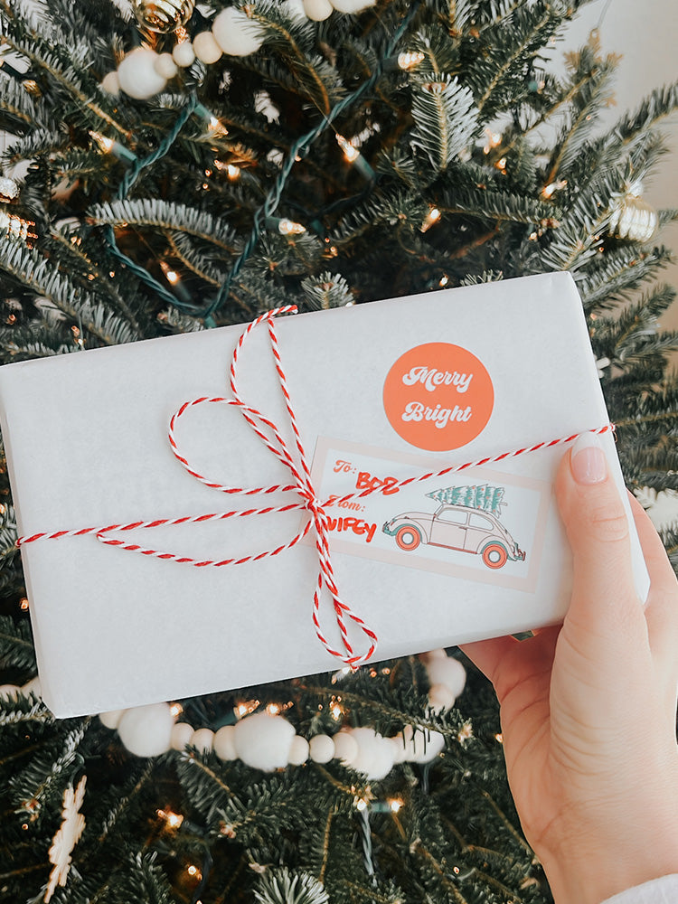 Merry + Bright Gift Sticker Set