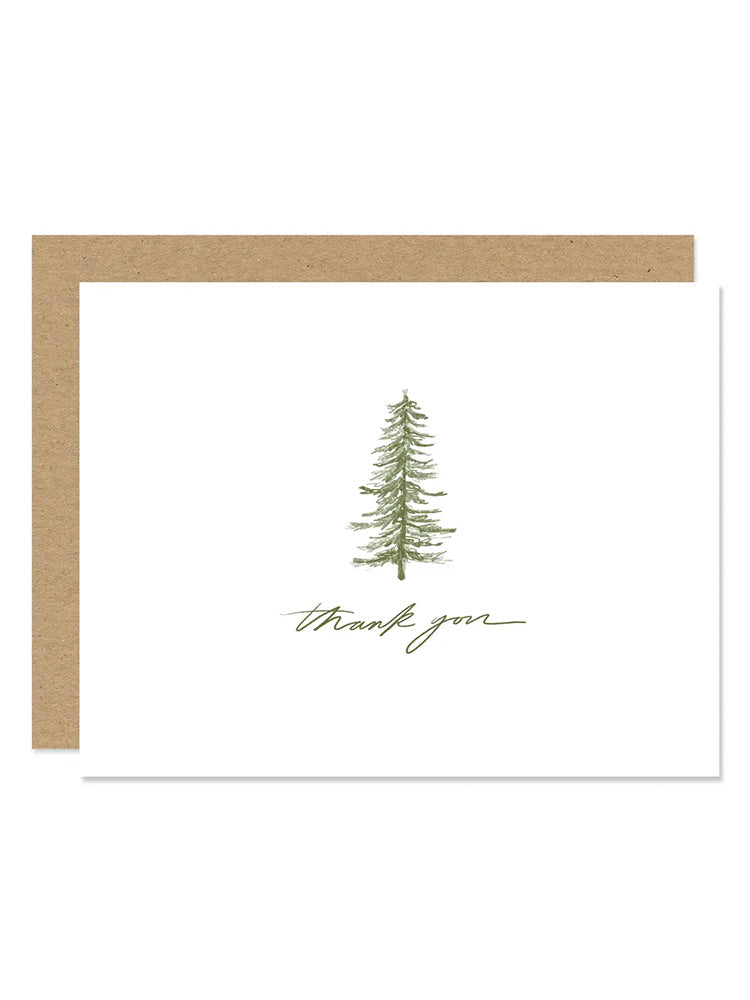 Pine Tree Thank You Card Set