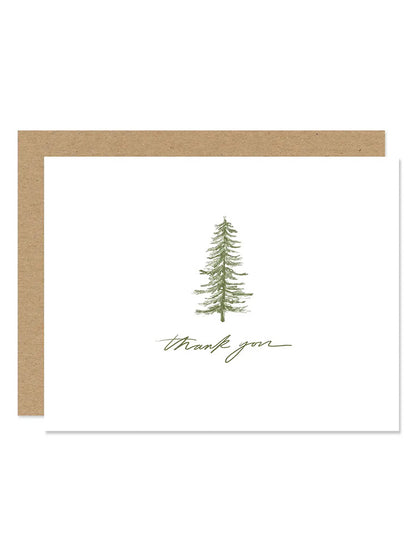 Pine Tree Thank You Card Set