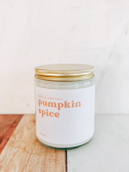 Pumpkin Spice Glass Candle