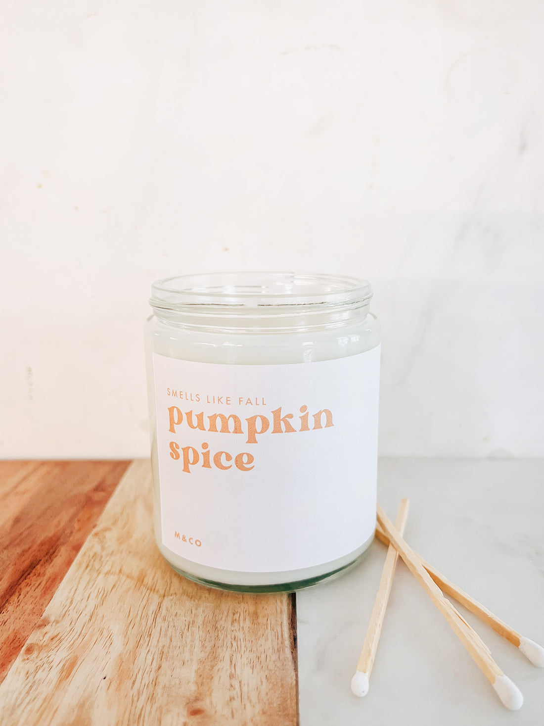 Pumpkin Spice Glass Candle