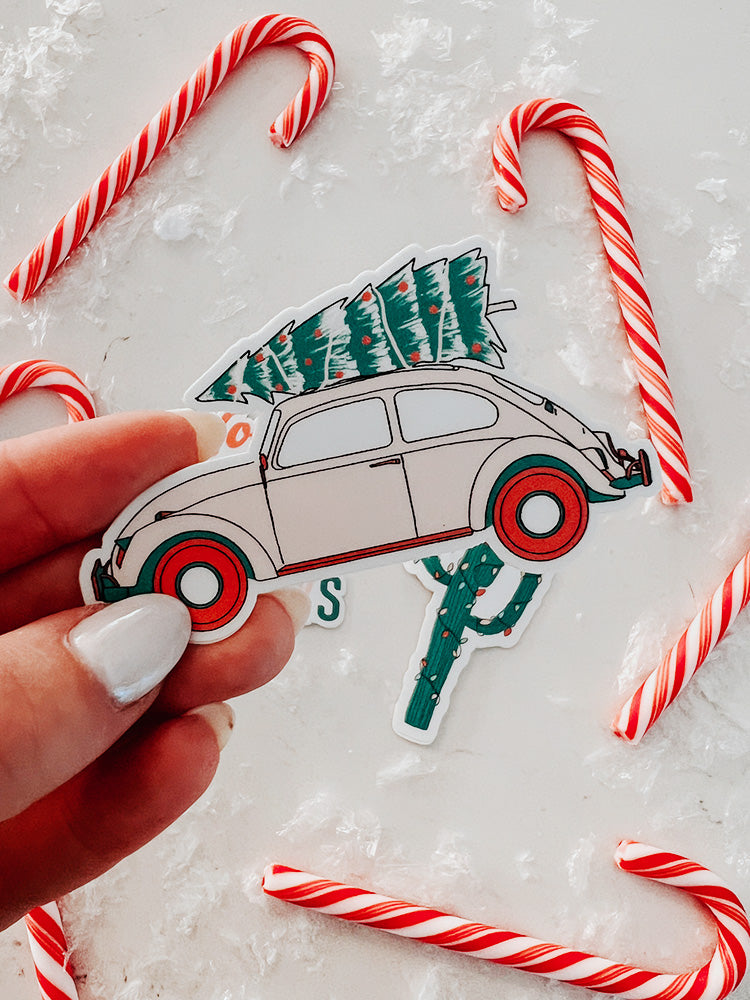 Christmas VW Vinyl Sticker