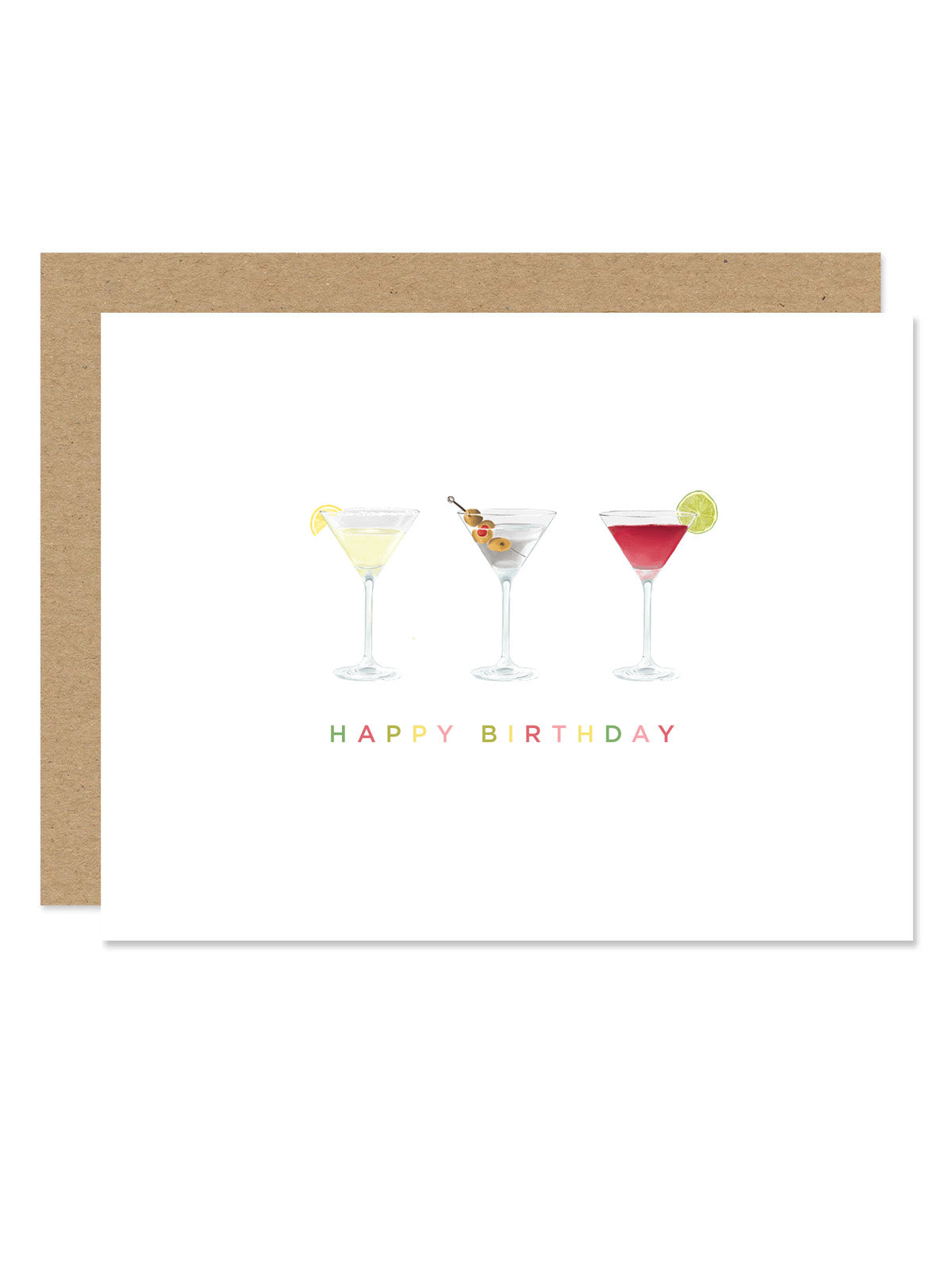 Martinis Birthday Card