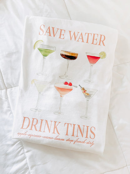 Save Water Drink Tinis Graphic Tee