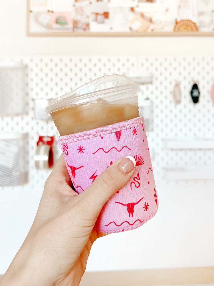 Pink Southwest Iced Coffee Sleeve